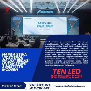 Harga Sewa Videotron Galaxi Bekasi untuk Event Sweet 17th Modern