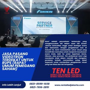 Jasa Pasang Videotron Terdekat untuk RUPS (Rapat Umum Pemegang Saham)