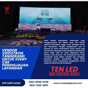 Vendor Videotron Tangerang untuk Event CSR Penghijauan Lapangan